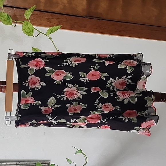Floral Silk Skirt - Picture 1 of 3